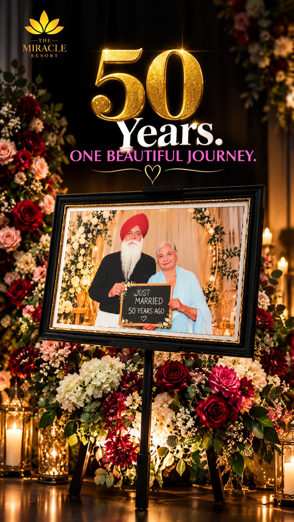 Celebrating 50 golden years of love, togetherness, and cherished memories! 

✨💍From exquisite decor and elegant arrangements to a delicious culinary spread, 
Hotel Miracle Resorts is honored to craft unforgettable celebrations for life’s greatest milestones. 

📍 Location: Opp. Marvel Resort, Banga Road, Phagwara 
📞 Bookings & Inquiries: +91 85589-00065 | +91 78283-00003

 #50thAnniversary  #MilestoneCelebration #HotelMiracleResorts #PhagwaraEvents #LuxuryBanquet #CelebrationDestination #MemorableMoments